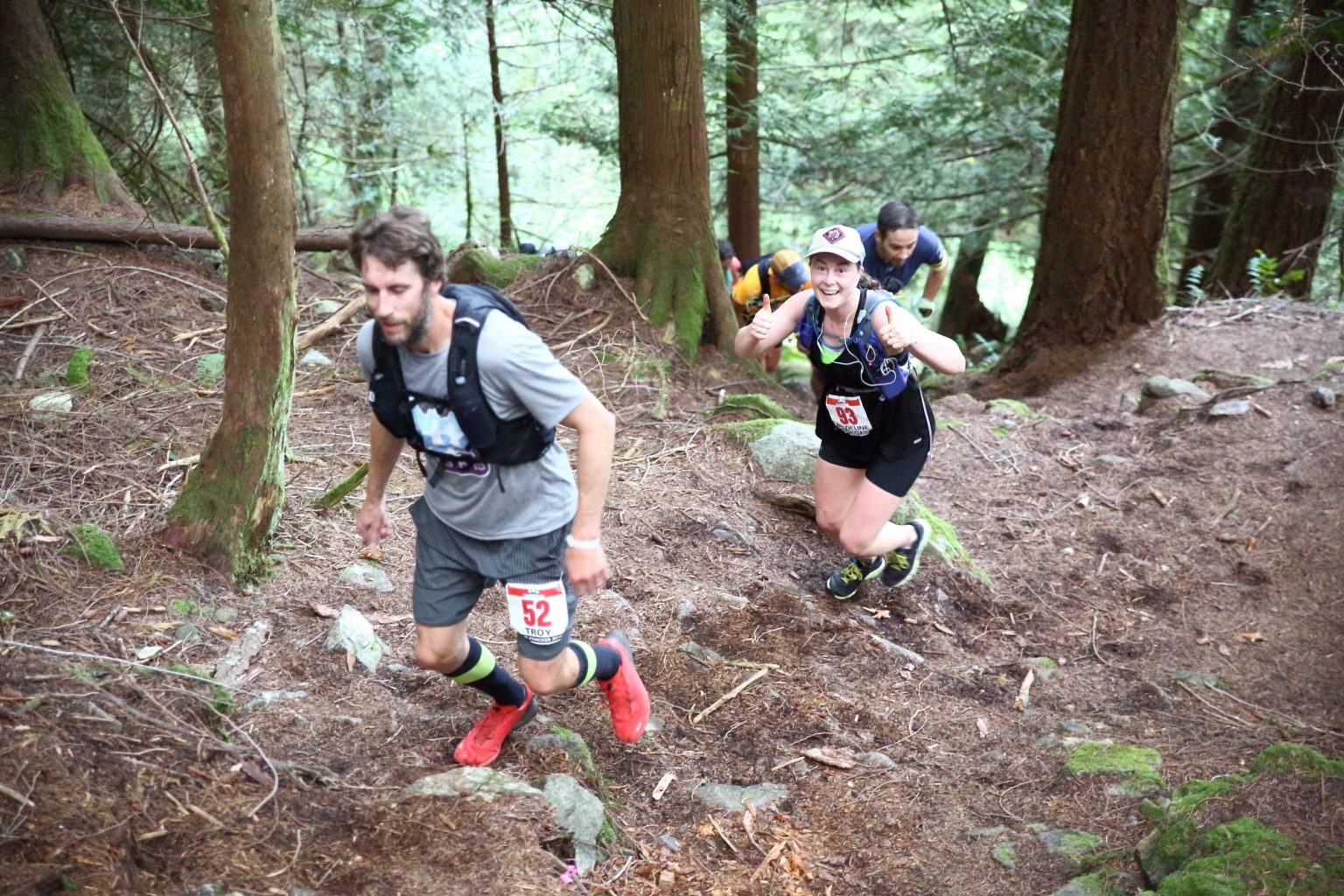 Front side (south slope) of Black Mountain race day photos from Ron Nicholl